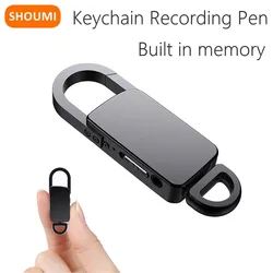 Shoumi Mini Recorder Audio Voice Recorder Hidden Dictaphone Device Sound 16G 32G Key Chain Digital Small Voice Dictaphone Mp3