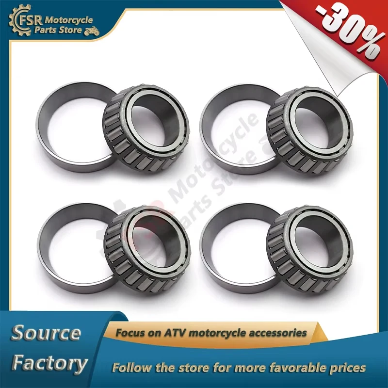 4PCS TAPERED ROLLER BEARINGS,FOR LINHAI 200 T3B 260 300 E2/T3B EFI,QUAD PARTS FRONT WHEEL SWING ARM BEARINGS,10030