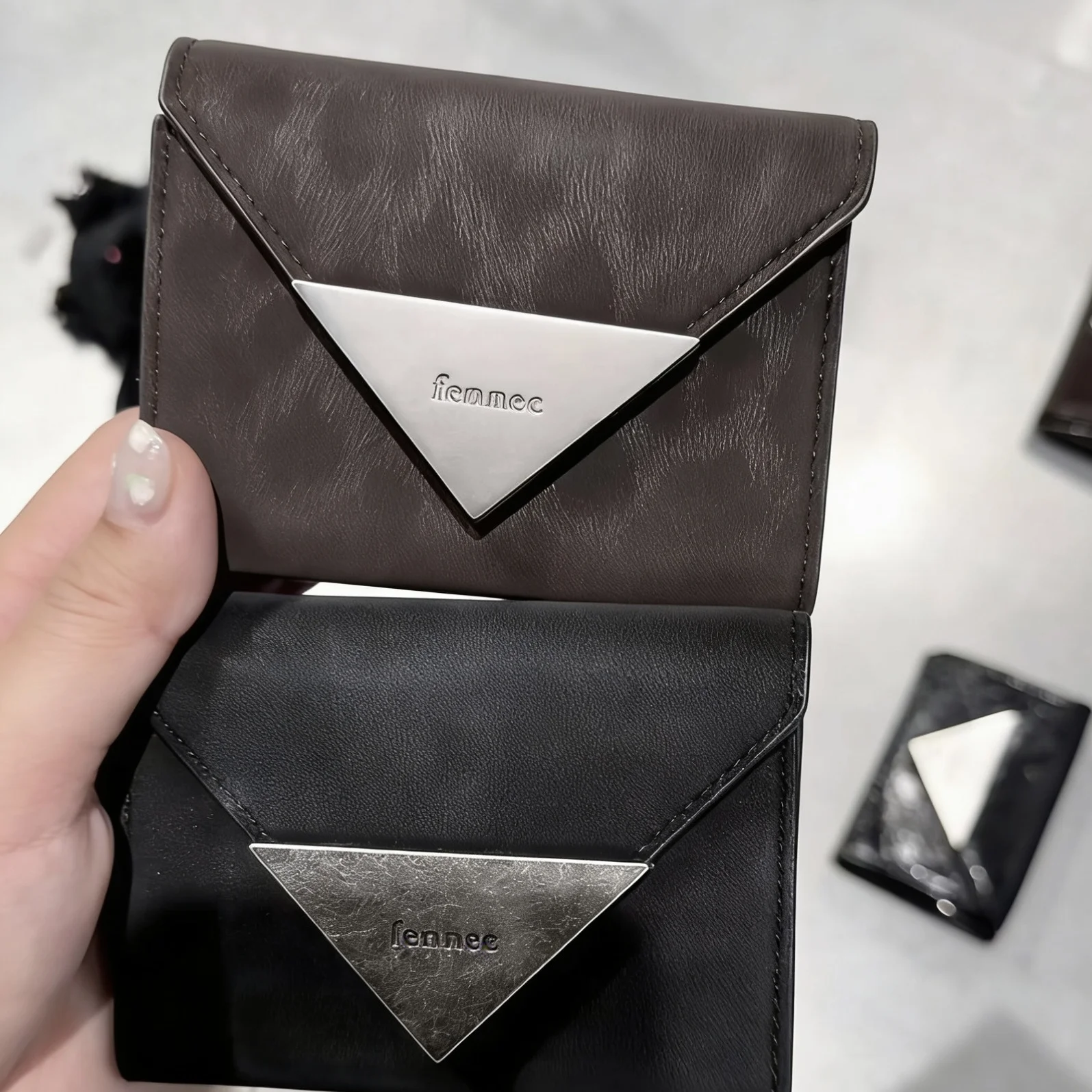 fennec-brand-portable-miniature-leather-coin-purse-document-bag-card-holder-compact-size-painted-cowhide-wallet