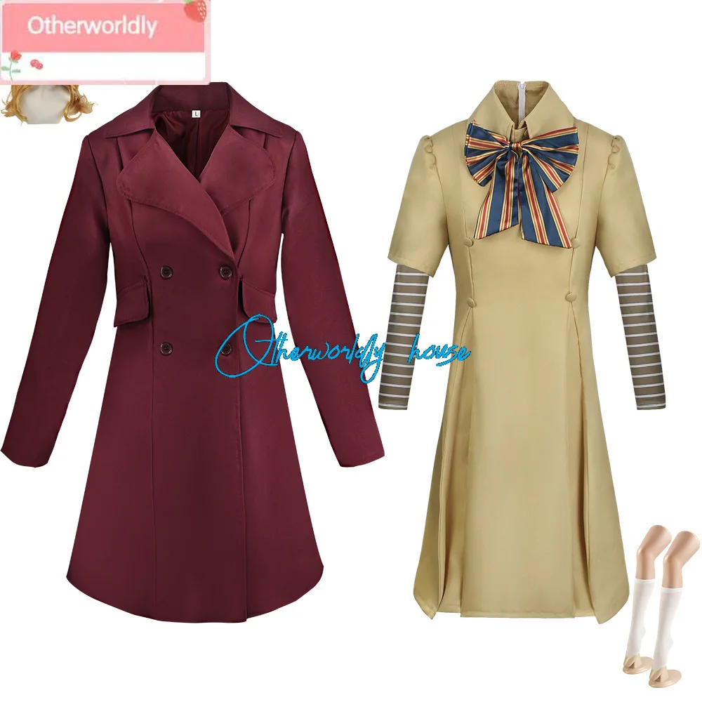 M3gan Cosplay Costume Megan Dress Ai Doll Robots Skirt Top Socks Horrible Movie M3gan Child Cosplay Dress Outfit For Girls