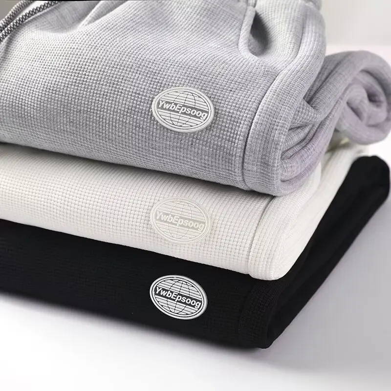 Pantalones Casuales de Hombre Holgados de Estilo Coreano para Otoño y Primavera, Pantalones de Hip Hop a la Moda, de Nueve Puntos, Elegantes, de Mezcla de Poliéster