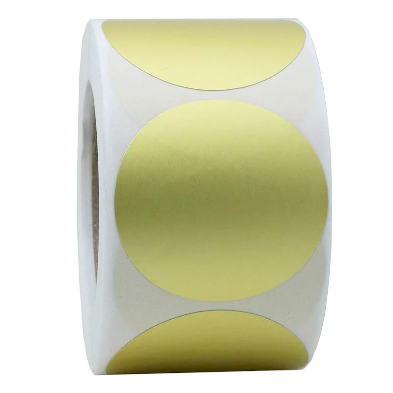 100-500pcs Labels Blank Round Golden Craft Stickers Seal Labels Theacher DIY Stickers For Package Sticker Stationery