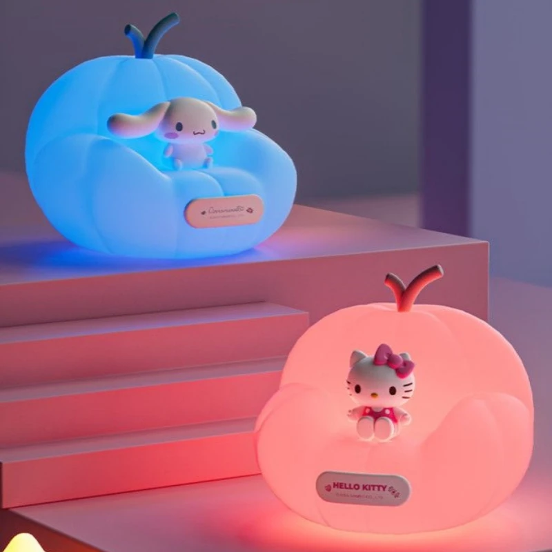 

Creative LED Cartoon Kuromi Silicon Silver Nightlight USB Charge Huge Desk lamp Organizer Children Toys Birthday Gift DIY