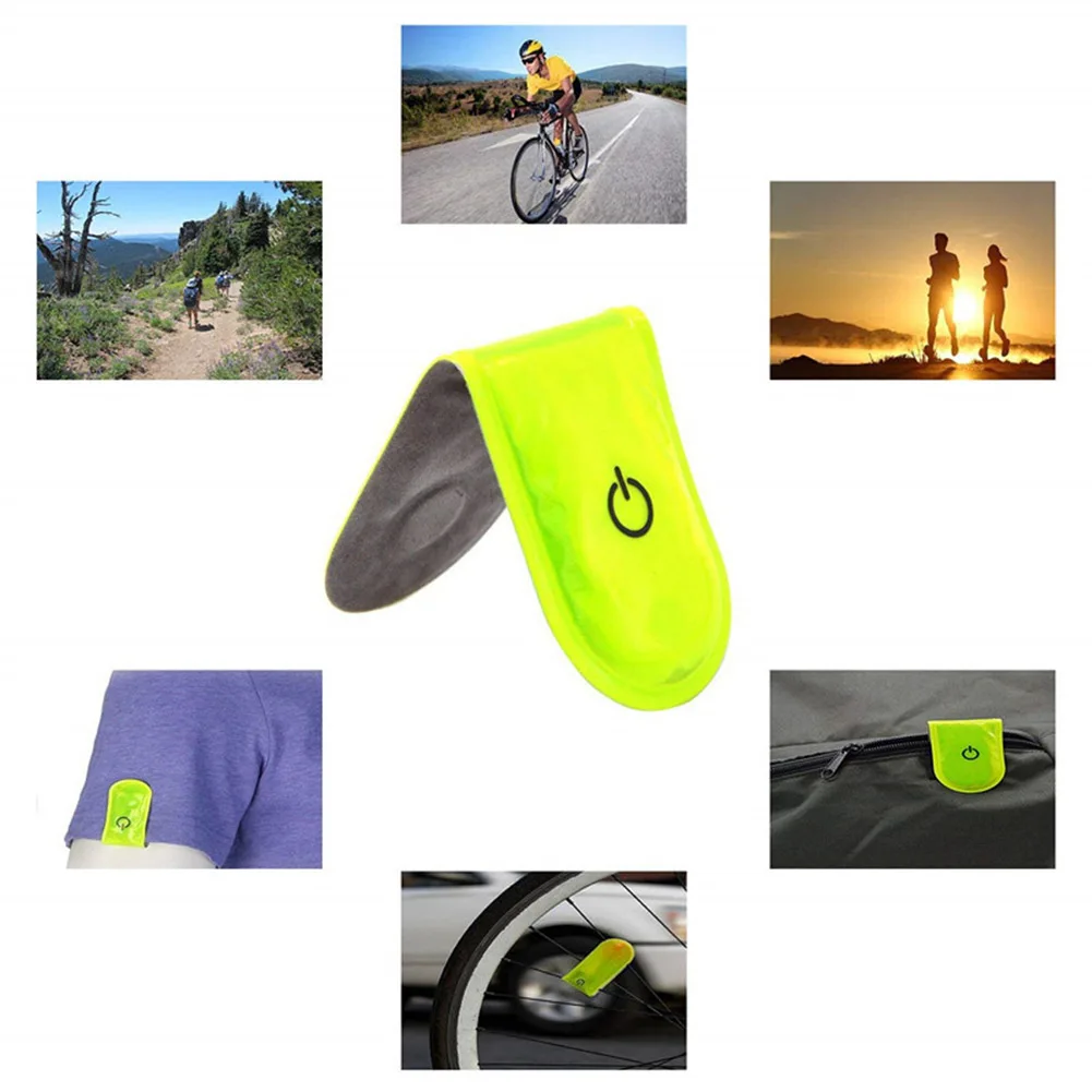 LED Reflective Light Outdoor Sports Safety Magnetic Clip on Strobe Running Walking Bike Cycling Warning Reflector Warning Clip