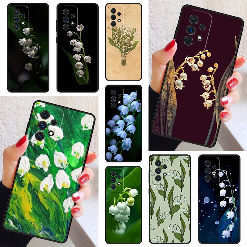 Lily of the Valley Flower Case Cover For Samsung Galaxy A52 A72 A73 A20e A21S A50 A70 A11 A12 A42 A31 A40 A51 A71 A32 A80 A91