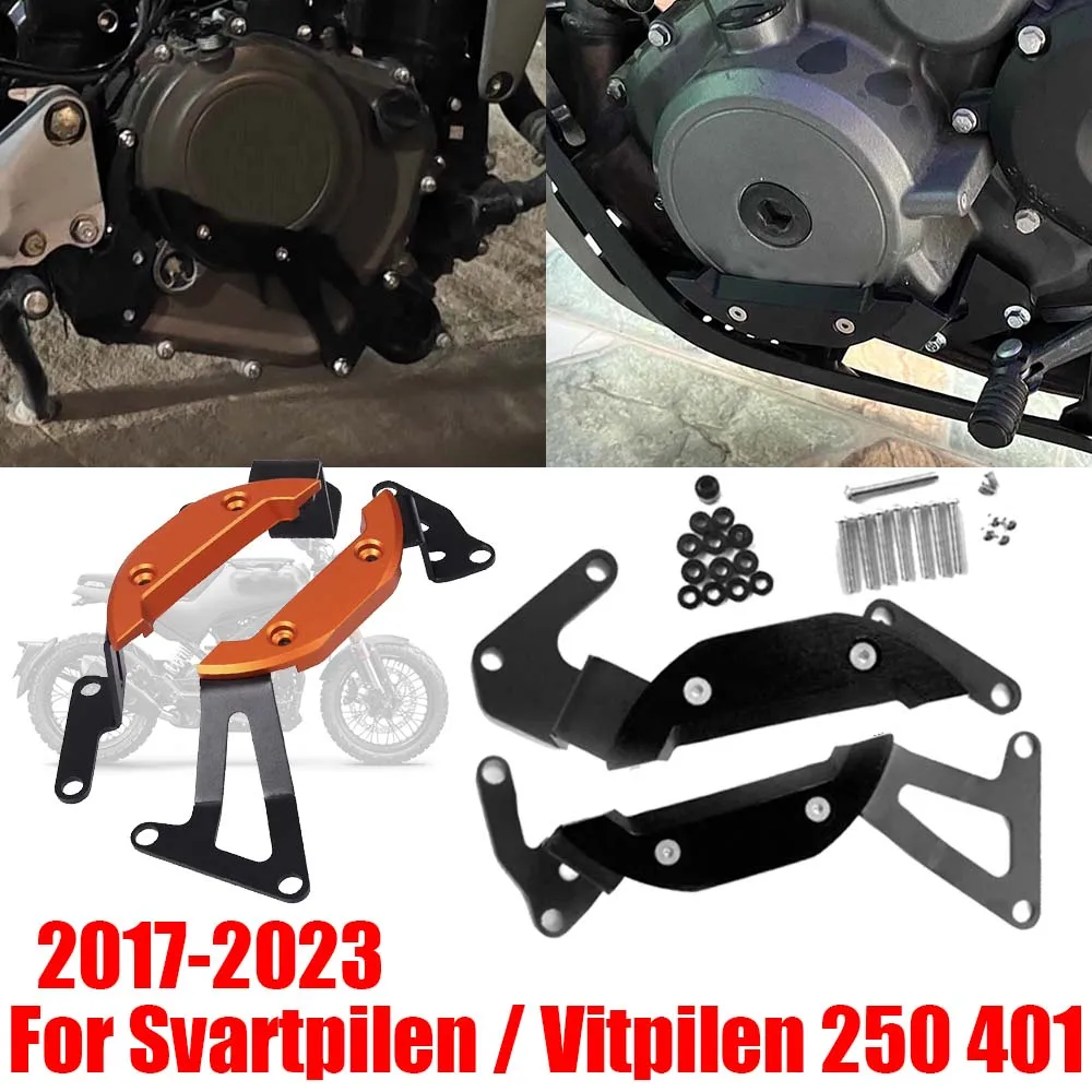 

For Husqvarna Svartpilen 250 401 Vitpilen Accessories Engine Case Guard Stator Slider Crash Protector Clutch Protection Cover