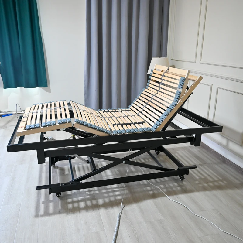 High Low Remote Control Adjustable Electric Slat Bed Base for Home Elderly Health Care