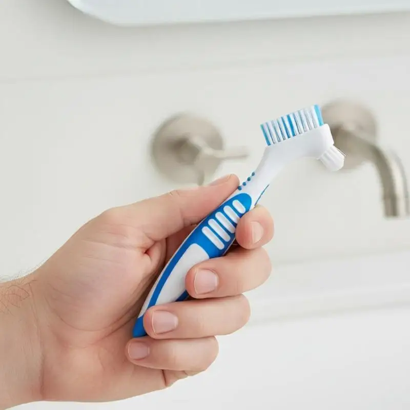Doppelseitige Zahnspange-Zahnbürste, Mehrzweck-Zahnreinigungswerkzeug für unsichtbare Zahnspangen, Retainer, tägliche Pflege zu Hause – Detail 8