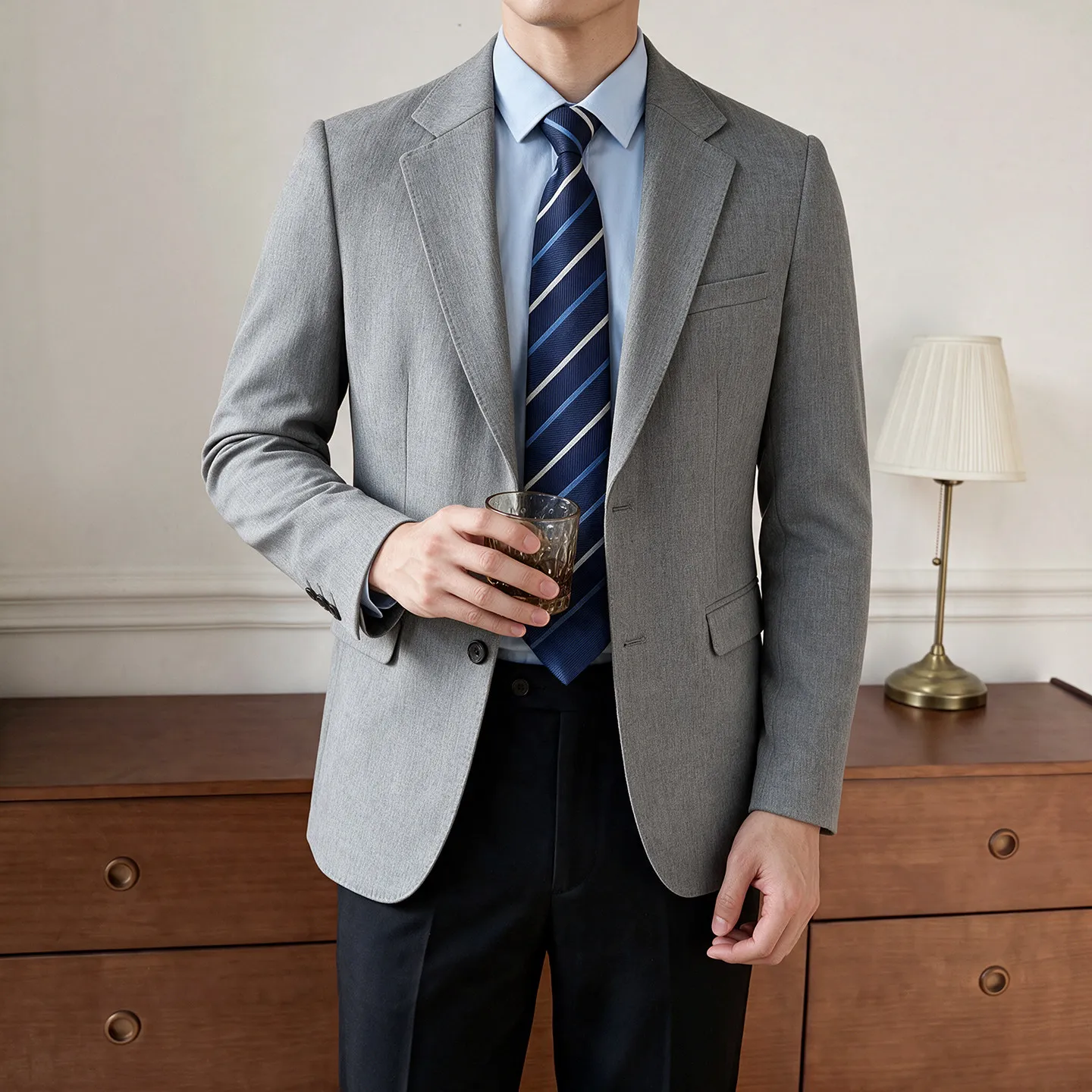 High-Quality Fashionable Retro Texture Suit Elegant Casual Business Commute Westwear Simple Maturity Style Party Wear