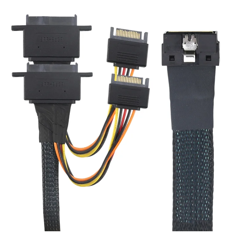 ABSL-Adapter Cable SFF-8654 8I 74P To SFF-8639 U.2 + 15P 0.5M Server Connection Cable