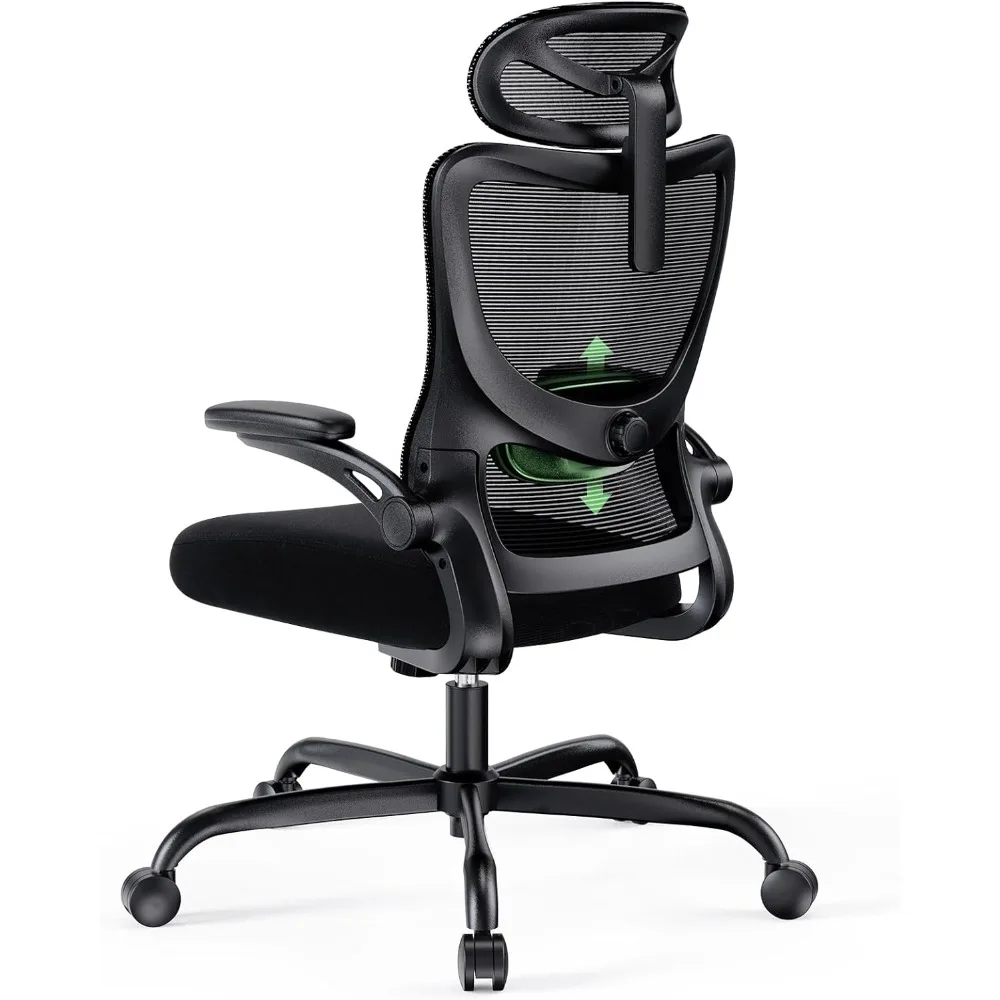 

Marsail Ergonomic Office Chair with Headrest Mesh Office Computer Desk Chair with Adjustable Lumbar Support Rolling Work