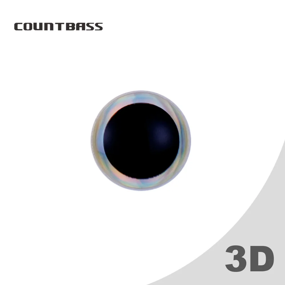 Ojos holográficos 3D Countbass para jig – Negro pupila grande