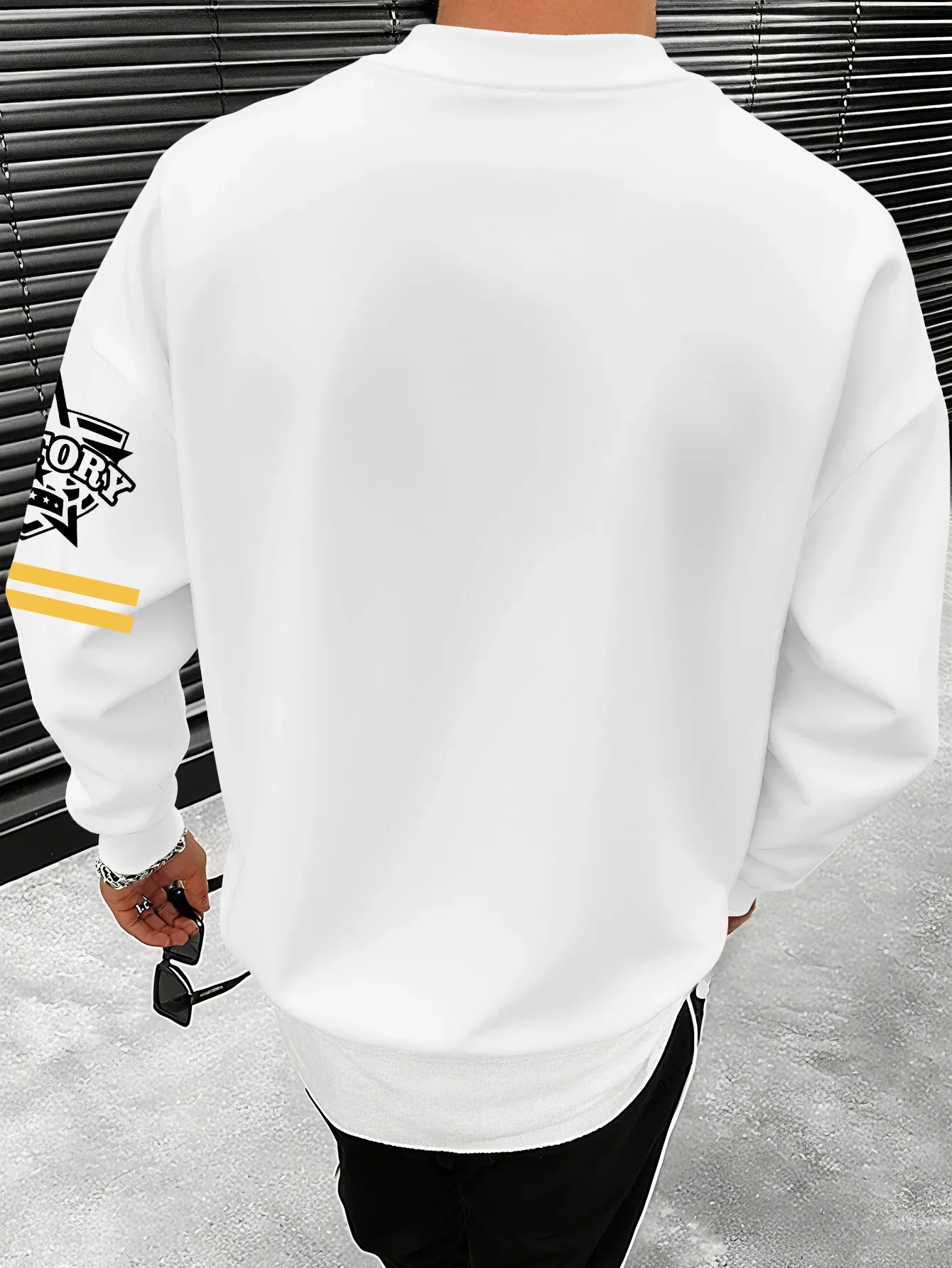 Herren Freizeitpullover mit Rundhalsausschnitt und langen Ärmeln, Sweatshirt mit New York Brooklyn Schriftzug- und Abzeichen-Grafikdruck, S-XXL – Detail 3