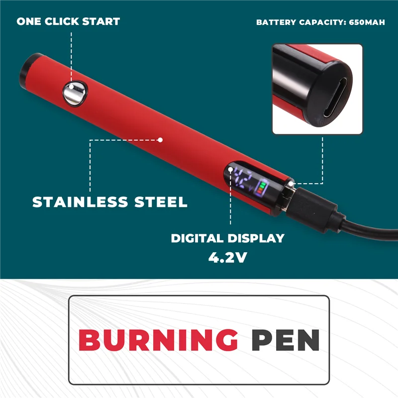 CYCLI-510 Thread Battery Cart Pen Headless Electric Soldering Iron With Adjustable Temperature Mini Soldering Iron Kit
