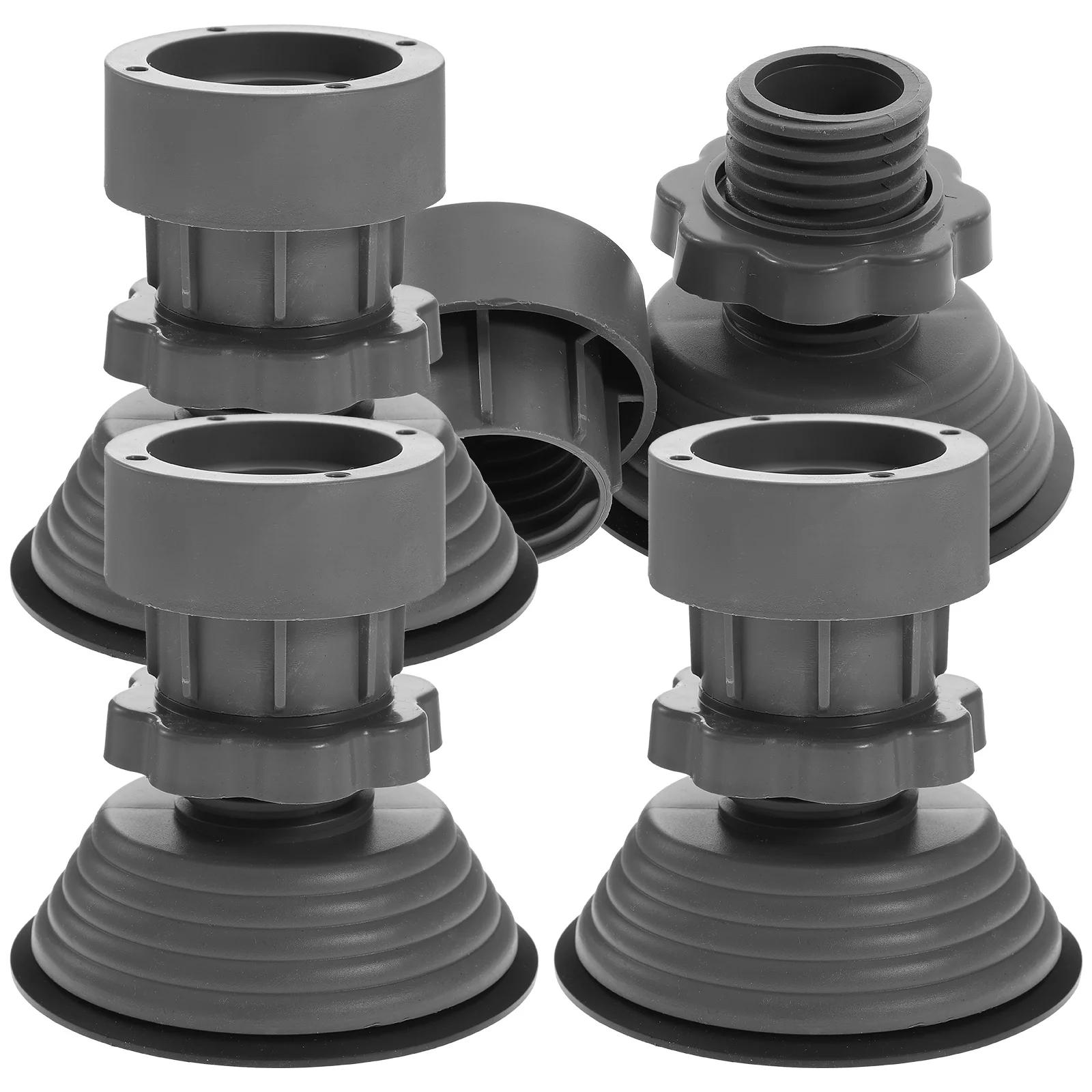 

4Pcs Washing Machine Foot Pads Height Adjustable Anti Slip Anti Vibration Absorb Shock Washer Dryer Floor Protector