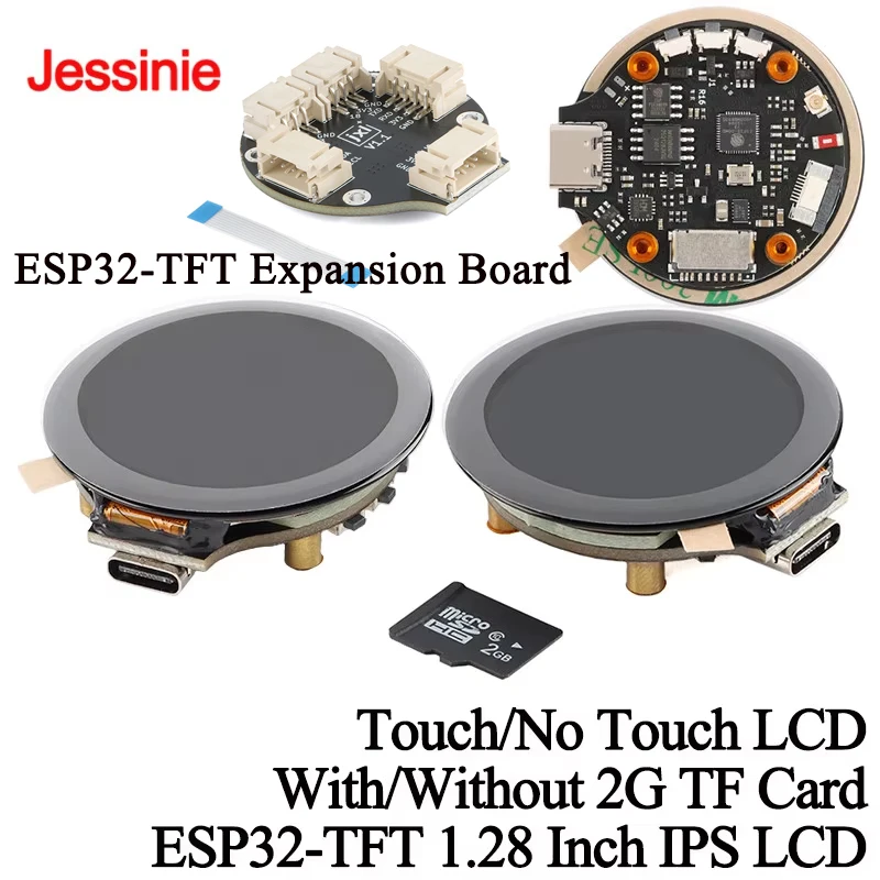 ESP32-TFT 1.28 Inch Round IPS 65K Color TFT Touch Display LCD Screen Module 1.28