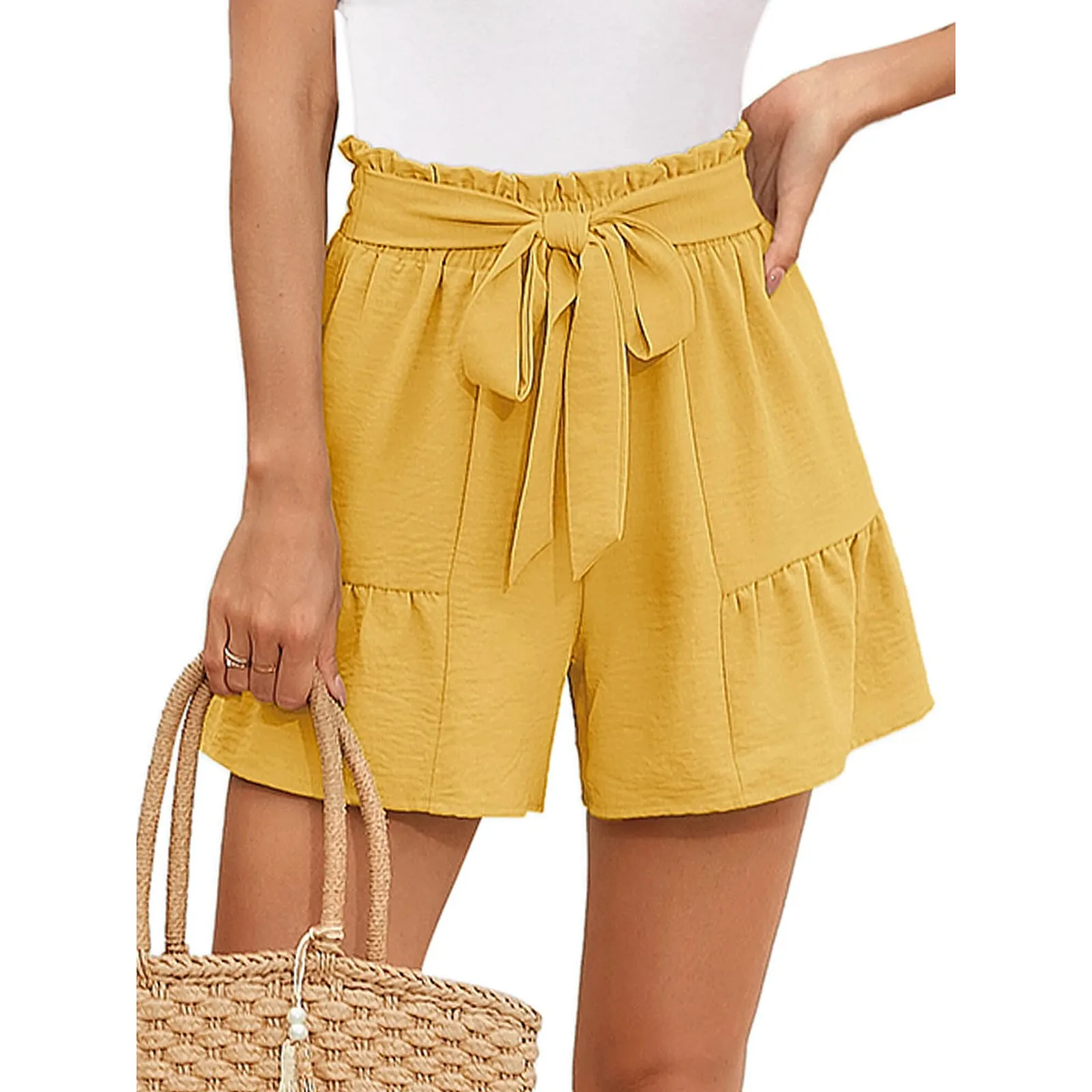 

Swim Shorts Womens Women'S Wide Leg Shorts Without Pockets Lightweight High Waisted Hiking Shorts Women Chambray Shorts Women