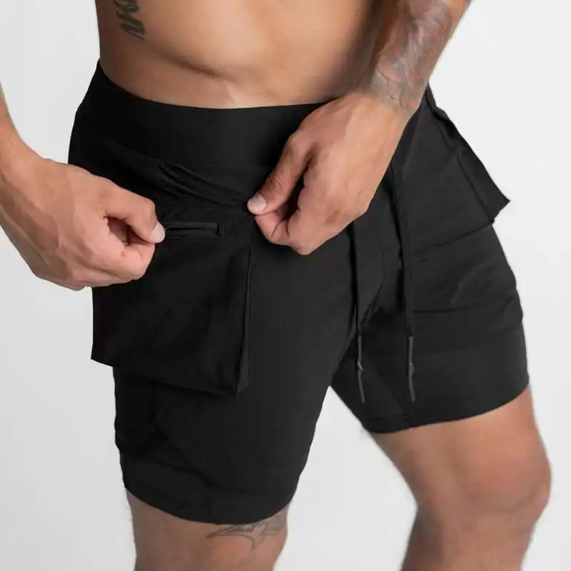 Pantalon de fitness léger à poches multiples, pantalon de basket-ball, respirant, à double couche, à séchage rapide, pour la course à pied et le basket-ball, Five Point At, pour hommes