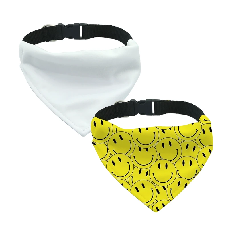 

Factory Price!! 50pcs/lot Sublimation Blank Dog Cat Bib Pet Collar Neckerchief Dye Ink Transfer DIY Craft