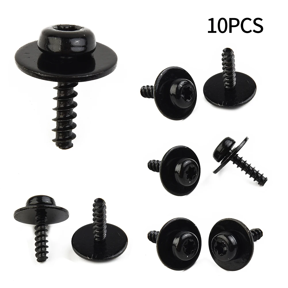 10 Pcs Under Engine  Shield Air Dam Deflector  Torx Screw Bolt For Ford For Focus Pan Head Sems Tapping Screw Bolt Fastener Clip