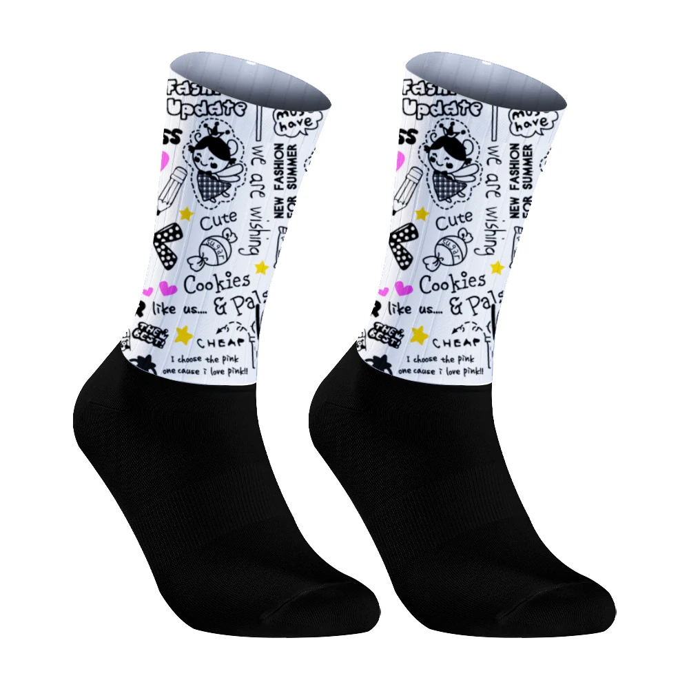 Chaussettes hautes de cyclisme pour homme et femme, accessoire de qualité professionnelle, matière respirante, pour vélo, course sportive en plein air, 2024