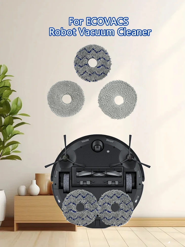 Mopptuch für ECOVACS Roboter, hochwertiges Wischpad, 13,6 cm, 6 Stück/12 Stück, Zubehör für Roboter-Staubsauger, Mop-Ersatzteile – Detail 2