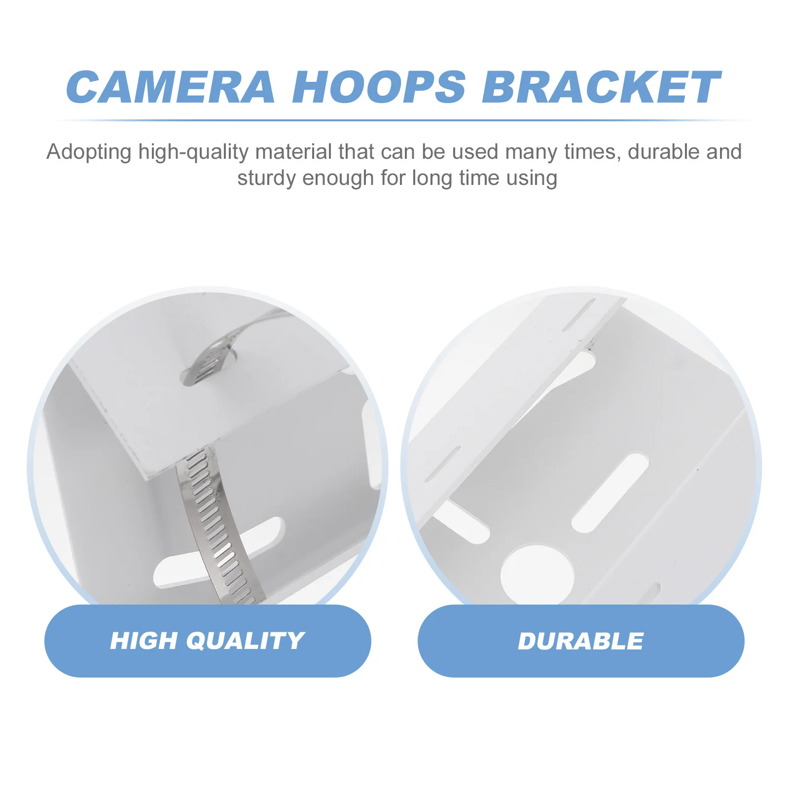 

Pole Mount Bracket Security Camera Durable Steel Hoops Wall Mount Vertical Pole Mounting Adapter Cameras Wall Bracket