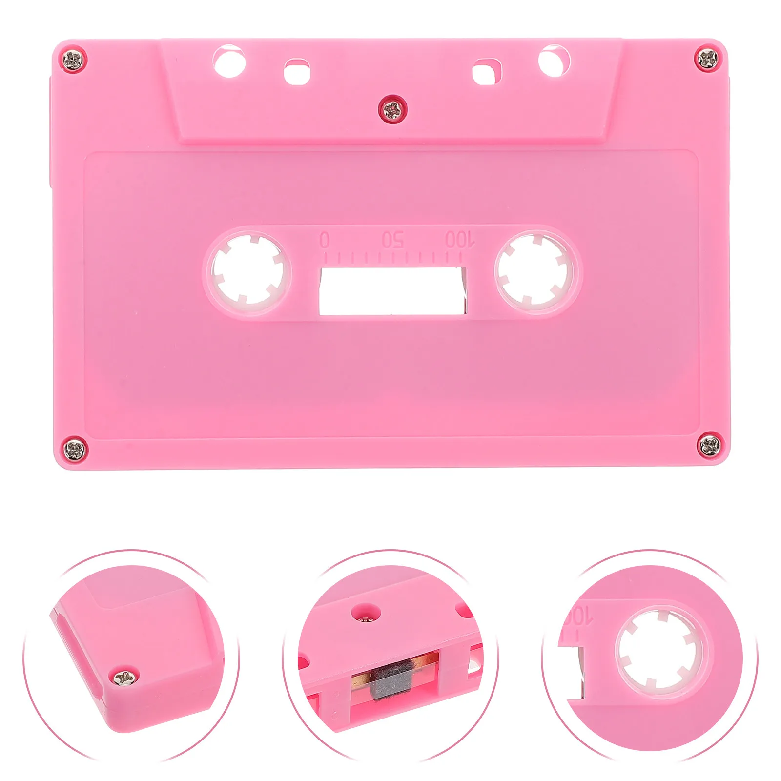 2Pcs Retro Cassette Tape Decor Blank Recordable Audio Cassettes DIY Music Party Supplies Nostalgic Home Decor Bookshelf Accent