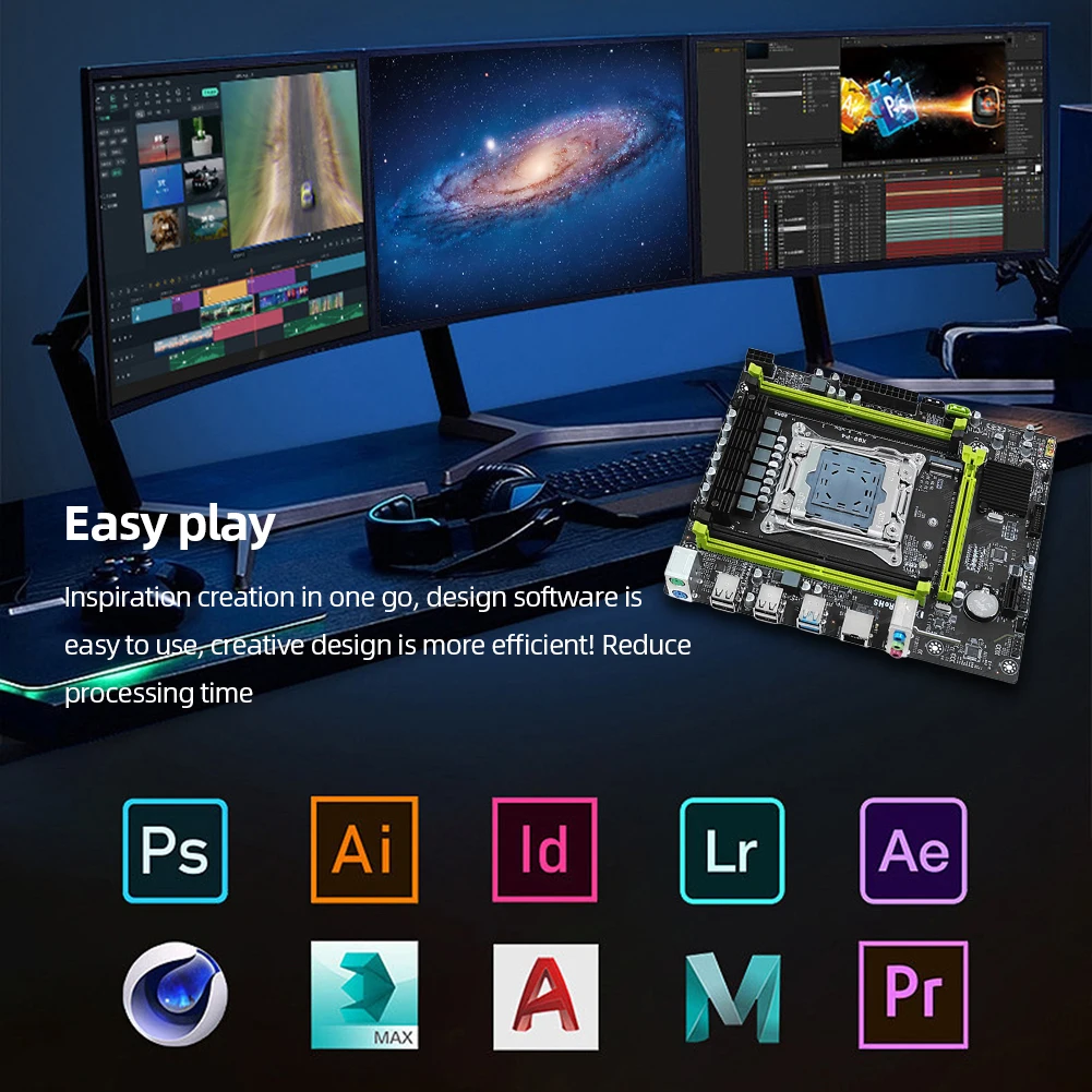 

Материнская плата X99 для настольных ПК, DDR4 RAM LAG 2011, USB 2.0/3.0, память 128 ГБ, SATA2.0/3.0, 2400 МГц для настольных компьютеров