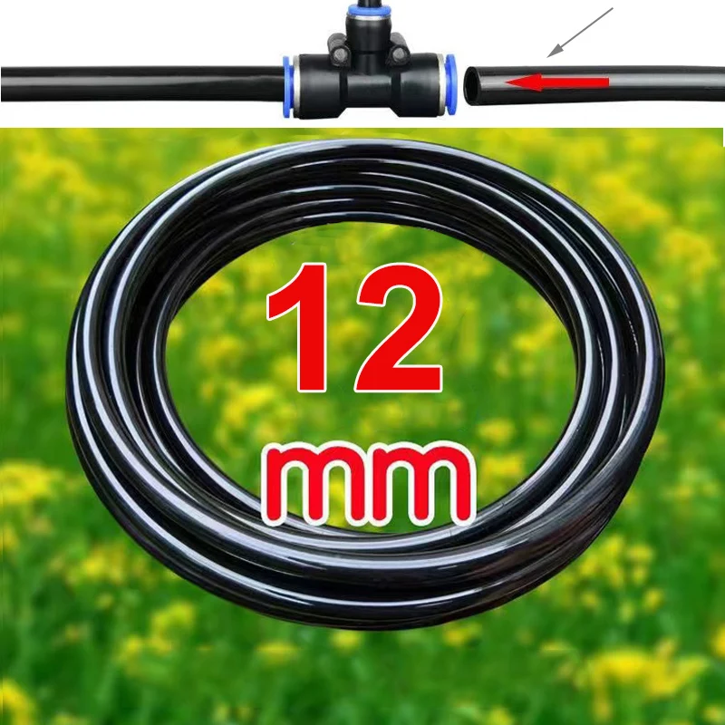 

5M/10M/20M PE Hose 12mm Pipe Tubing For Misting Cooling System Outdoor Backyard Garden Irrigation Sprinkler Misting Fittings