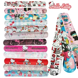 12PCS Hello Kitty Cartoon Slap Bracelets Wristband Cute Kuromi Slap Band Toy Kids Girl Birthday Party Favor Classroom Prize Gift