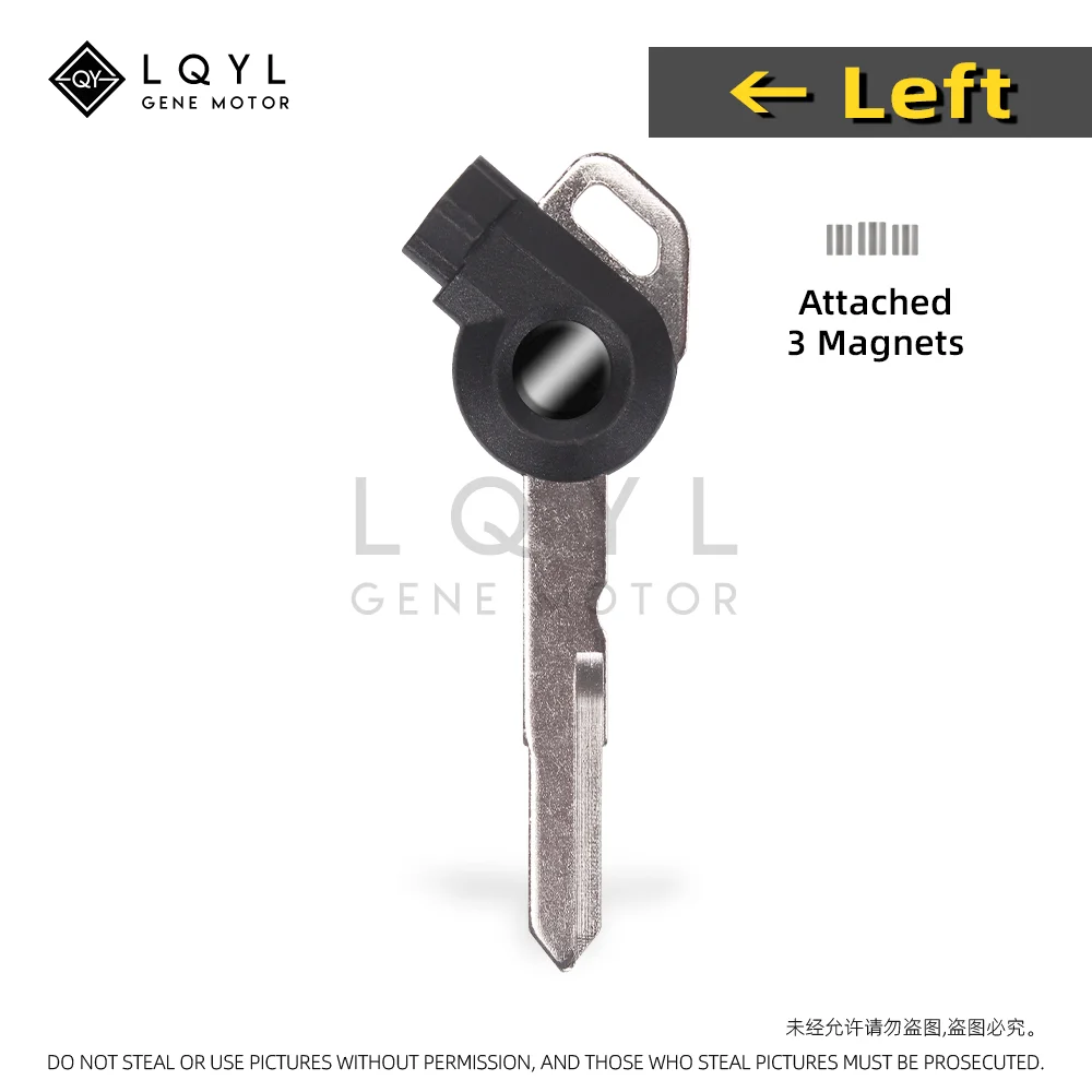 LQYL Blank Key Motorcycle Left Right Groove Magnetic Keys For YAMAHA NMAX155 Jinzhan 125 Aurora Third Generation Lh125T-C