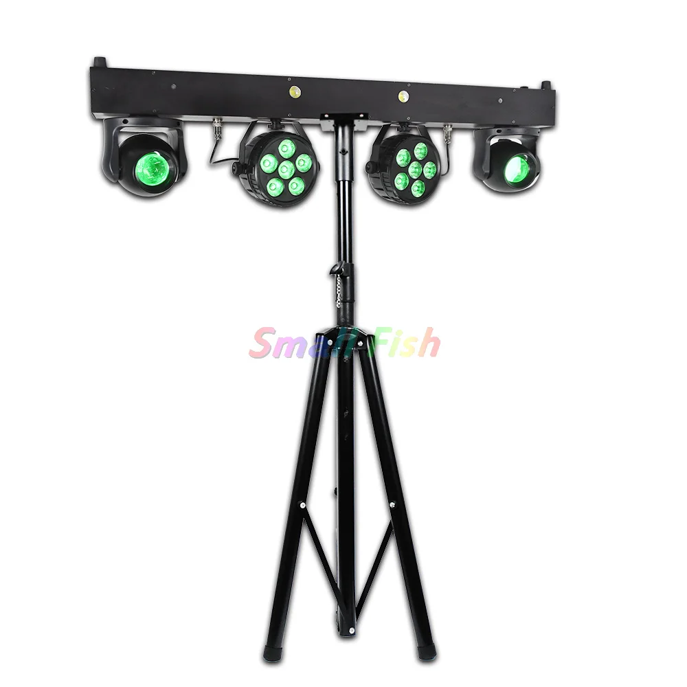 Bar set 3in1 Effect Lighting LED 2x40w RGBW Beam Moving Heads 2x50w Par Lights  With 2x150mw Green Laser Dmx Control Stage Light