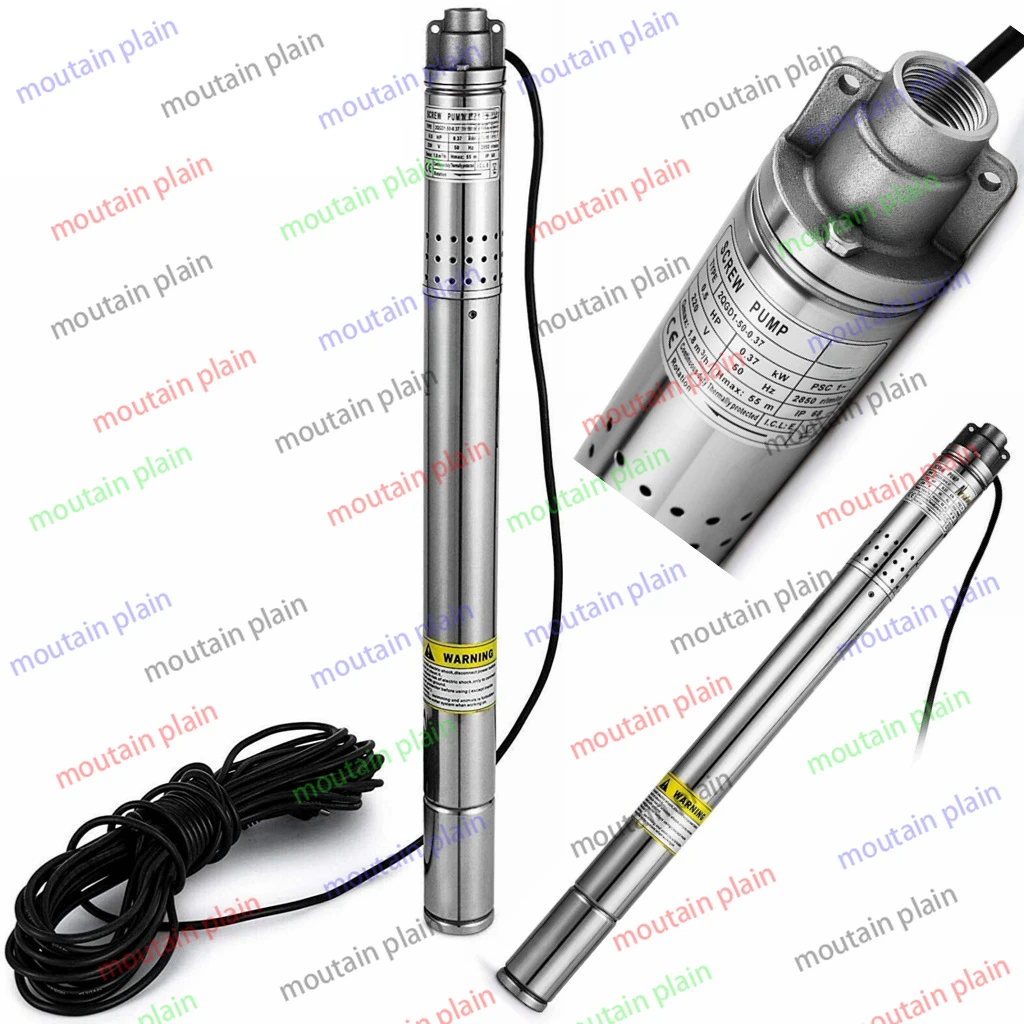 

diameter submersible deep well pump 2 inch water pump 304 1000L/h stainless steel pump body50mm