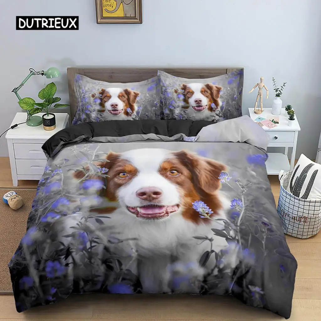 

3D Dog Pet Duvet Cover Bedding Cute Set Home Pet Animals Theme for Bedroom Decoration Dog Lovers Gifts Women Children Teens Men