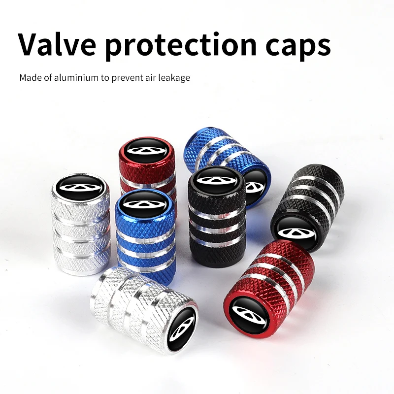 4pcs Car Wheel Tire Valve Protection Cap Dustproof Accessories For Chery QQ Tiggo 3 5 T11 A1 A3 A5 Amulet M11 Eastar Elara IQ