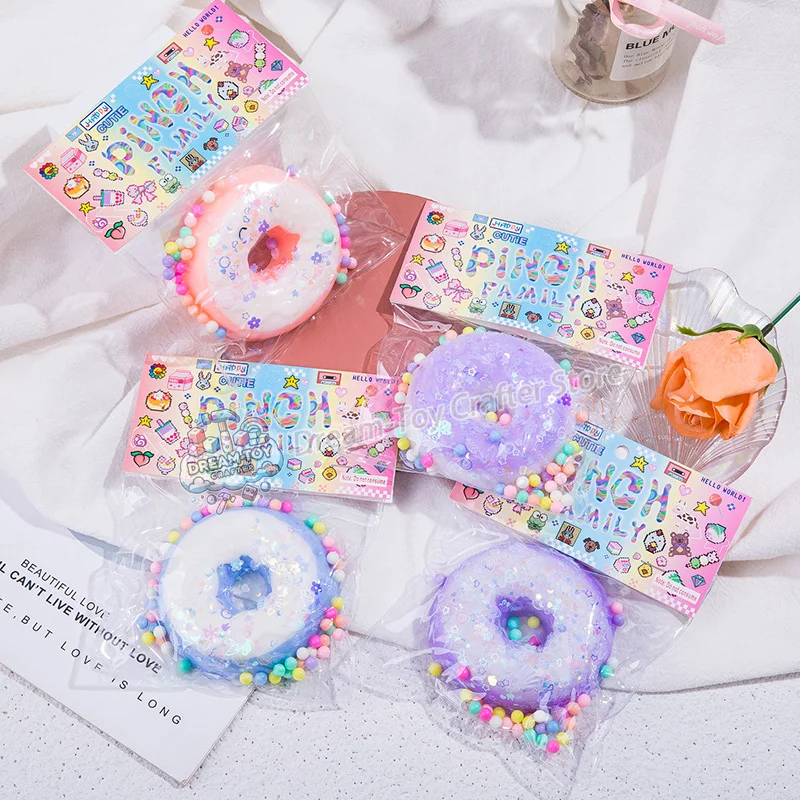 Taba mole mesa donut squeeze brinquedo realista doce brinquedos anti-estresse macio lento rebote descompressão bonito donut brinquedo