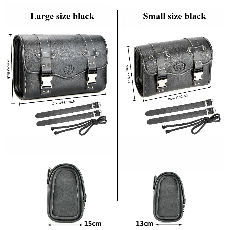 Universelle Motorradtaschen, Gabeltasche, Gepäcktasche aus PU-Leder, Seitliche Werkzeugtasche – Detail 1