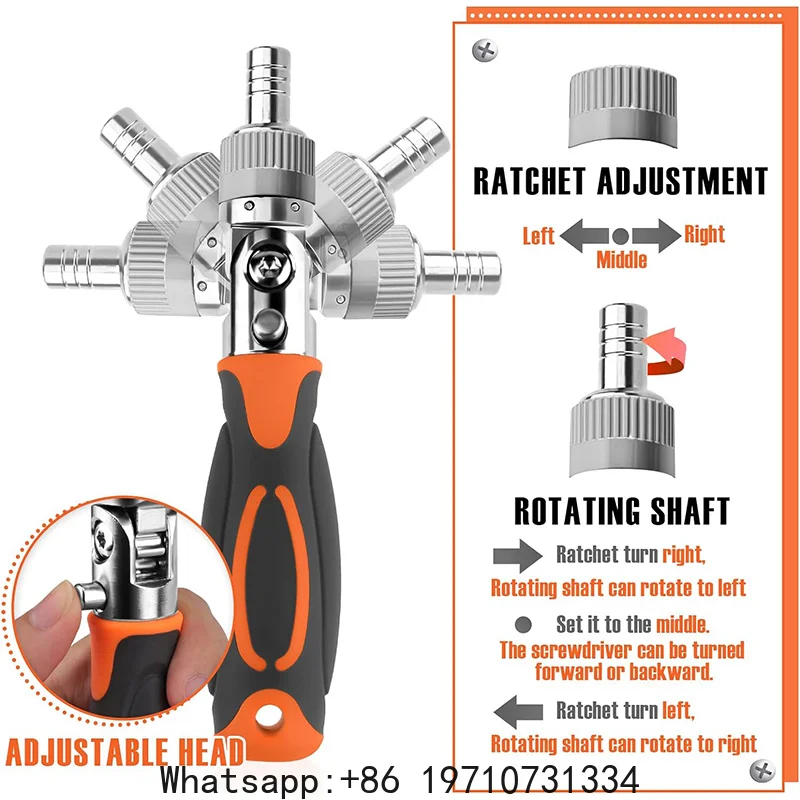 38 In 1 Ratchet Screwdriver Set Car Socket Magnetic  Bits Set Multifunctional Automobile Repair Household Hand Tool