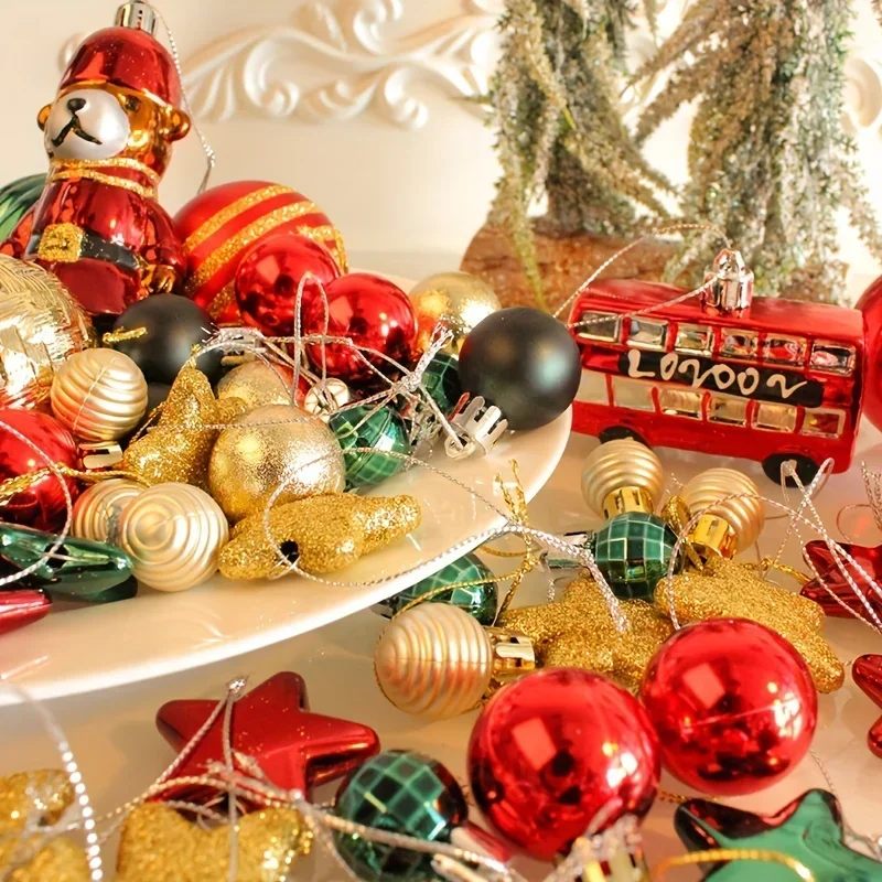 Christmas Ornaments Outdoor Indoor Holiday Party Supplies Special-shaped Ball House Boxed Christmas Tree Ornaments