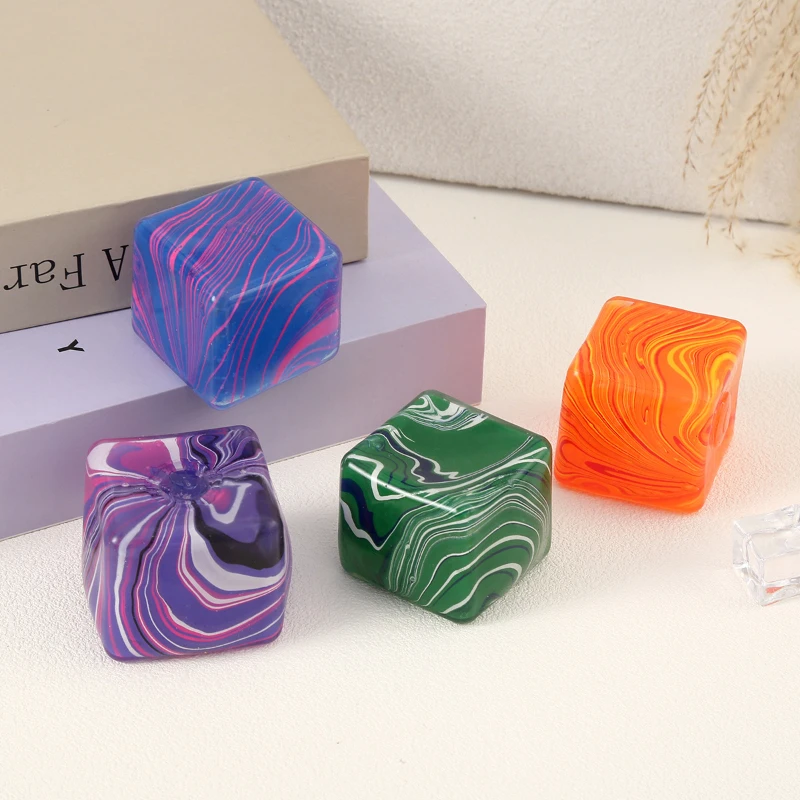 Squishy Stress Cube Fidget Toy Soft Sensory Stress Relief Ice Cube Sugar Ball Squishies for Kids Adults 2026 New