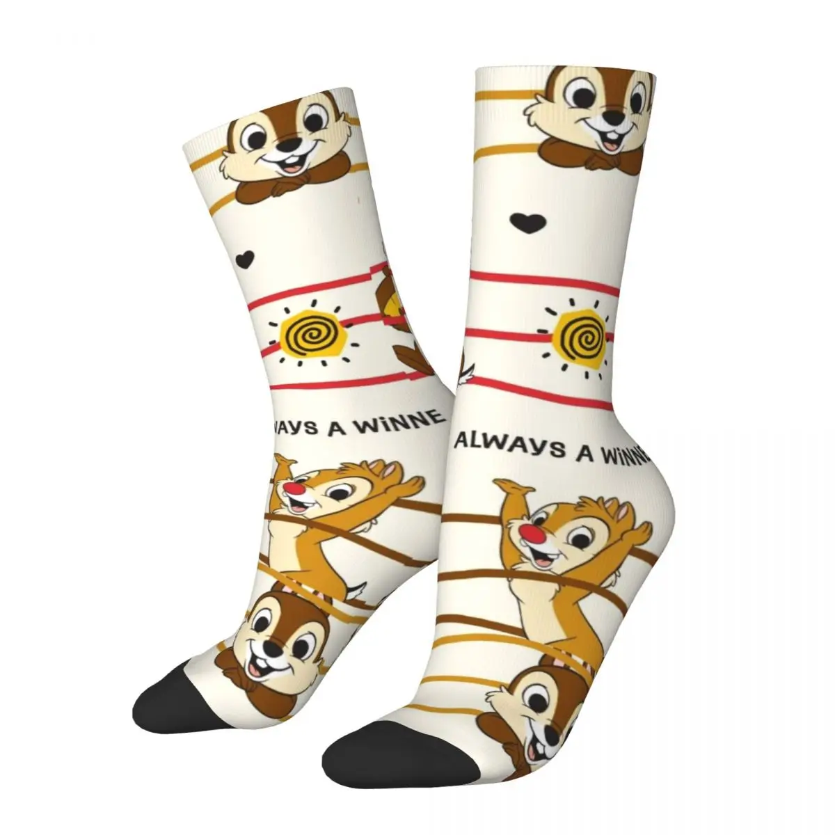 Squirrel Animation Cartoon Socks Fashion Stockings Winter Anti-Slip Men Socks High Quality Design Cycling Socks