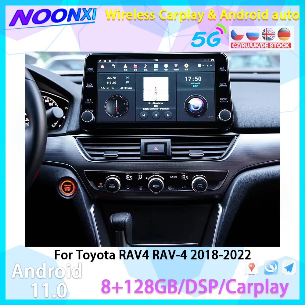 128G For Toyota RAV4 RAV-4 2018-2022 Android 11.0 MAX-PAD Streaming Night Vision Camera Car Multimedia Player DSP GPS Navigation