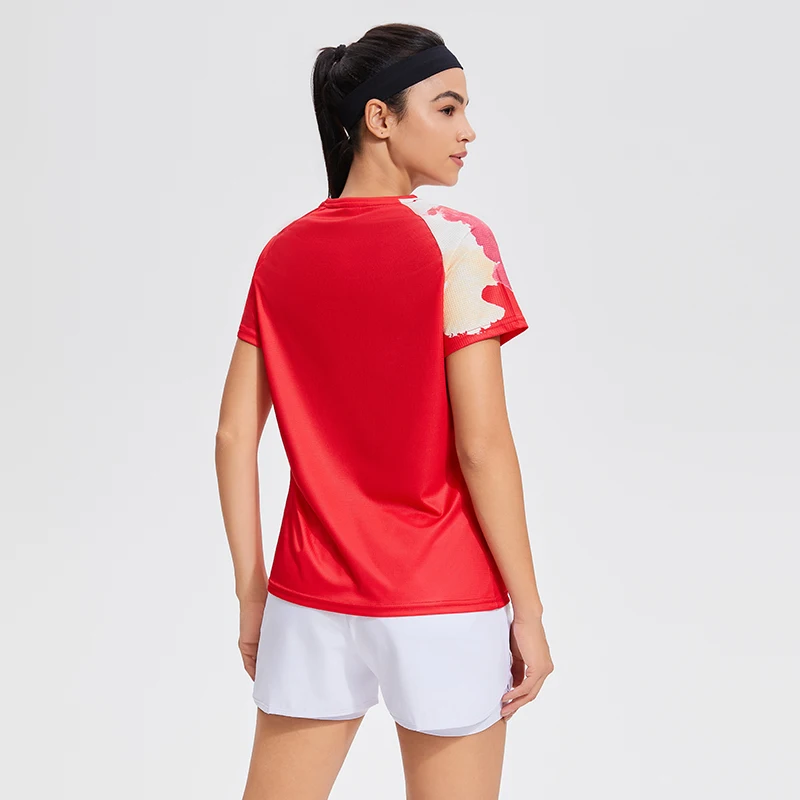 2024 Women Gym Workout Short Sleeve Fitness Yoga Shirt High Quality Printed Jogging Tops Outdoor Training Tees Sport T-Shirts