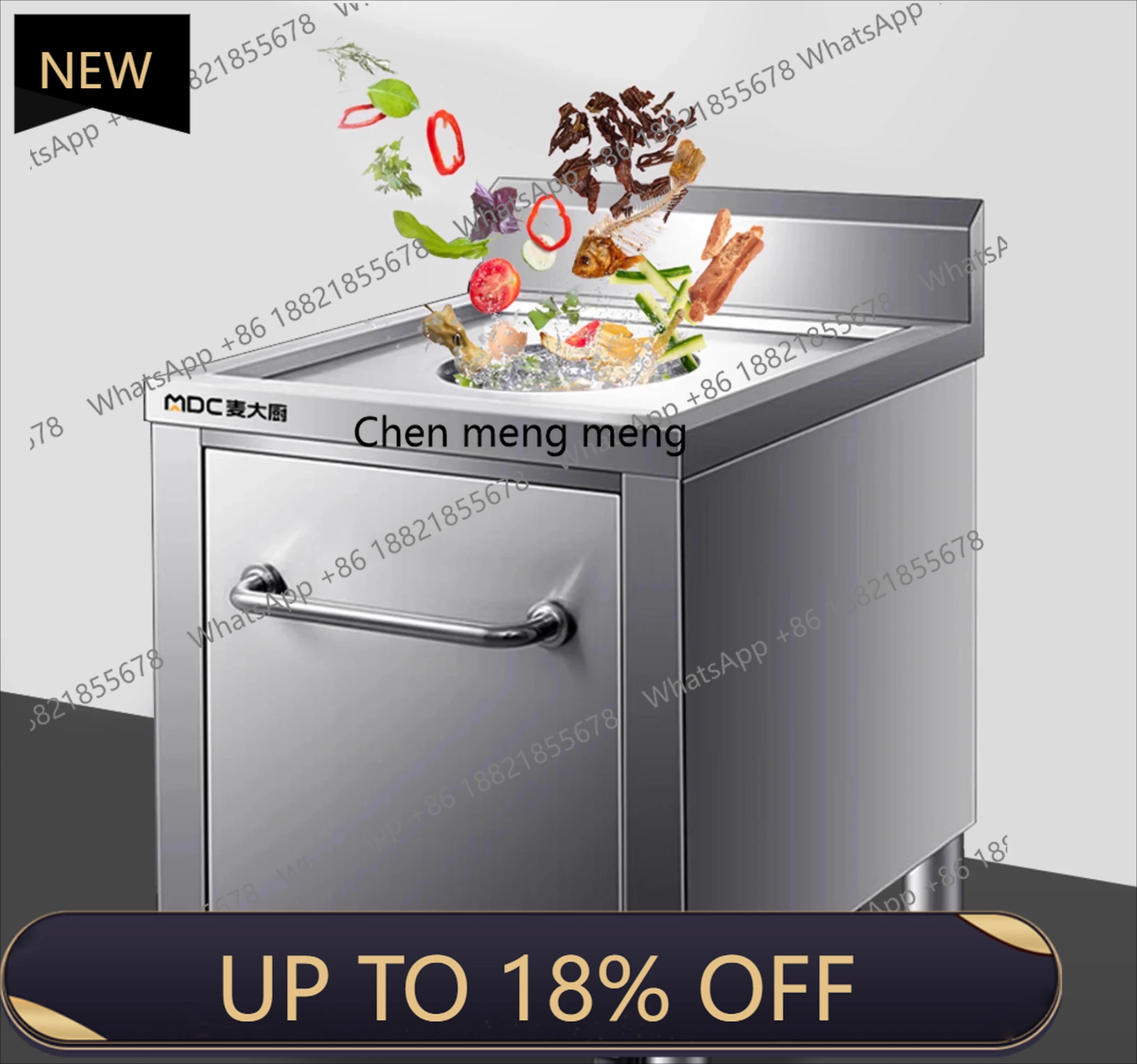 MF 304 stainless steel scrap collection truck canteen hotel garbage swill residue tableware recycling truck