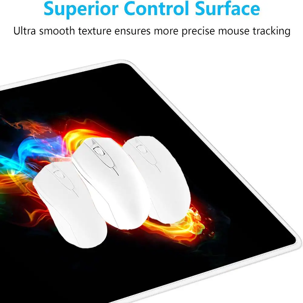 Cool Fire Football Mouse Pad Desk Accessory Aesthetic Large Gaming Mousepads Nootbook Game Rug Non-slip Laptop Tablet Mat PC