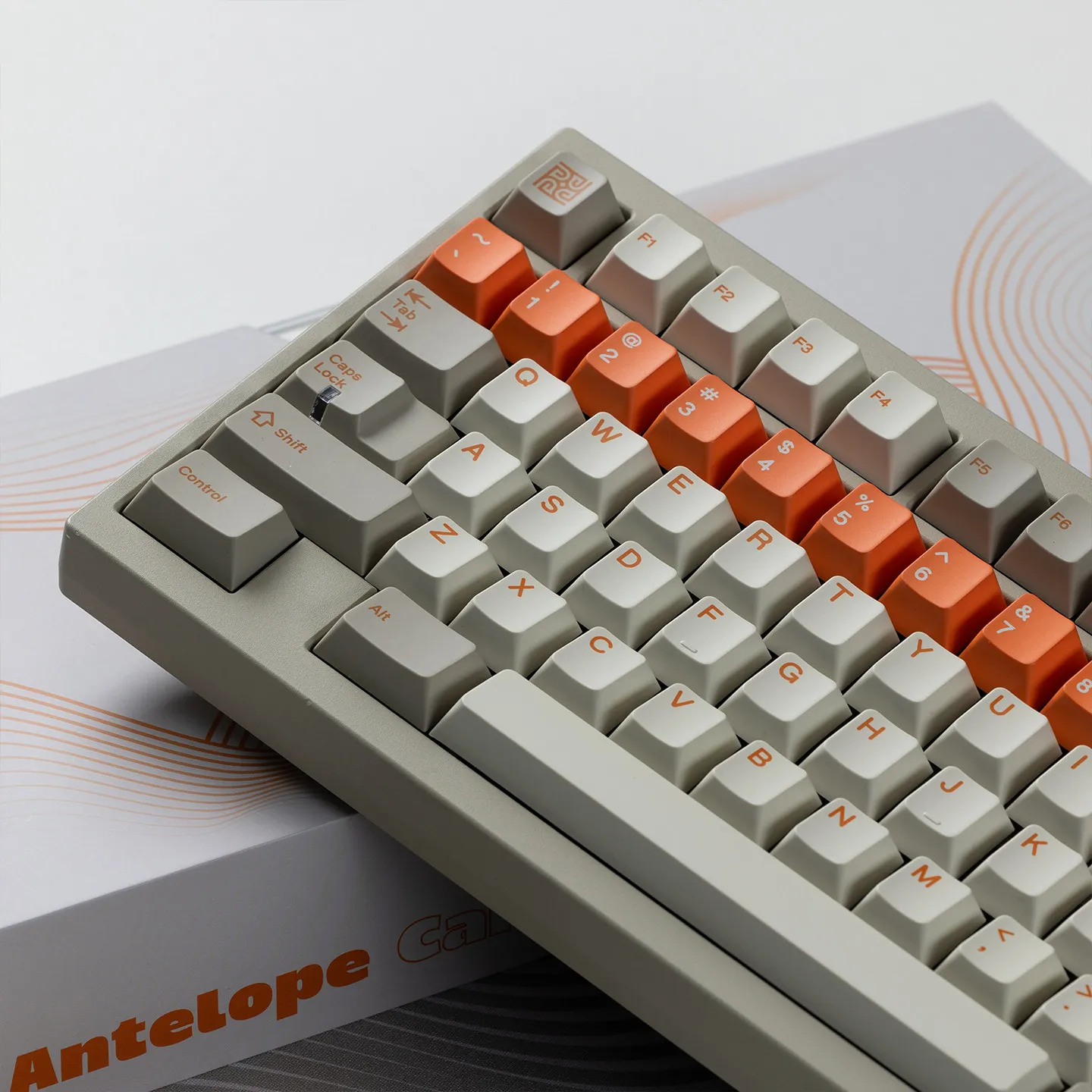 PBTfans Antelope Canyon Keycaps Set Costom Cherry Profile PBT Key Caps Mechanical Keyboard Game Accessory Vintage White Kleycap