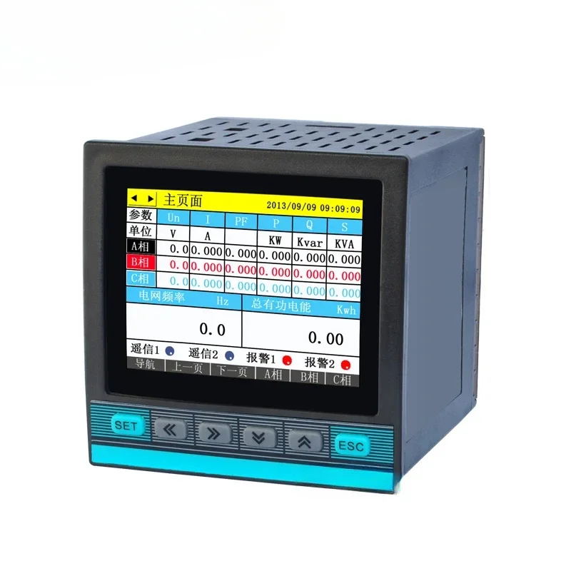 DW9T Series TFT 3 Phase  Digital Multi-function Kwh Power Meter with RS485factory outlet