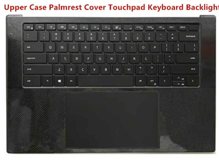 Novo para XPS 15 9500 Precision 5550 M5550 FDQ50: Carcaça Superior com Palmrest, Teclado com Touchpad e Retroiluminação 0DKFWH