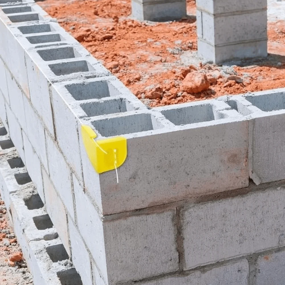 Bracket Yellow Brick Line Anchor Sturdy Easy To Use Masonry Tool Reusable Unique Bricklaying Tool Brick Corners